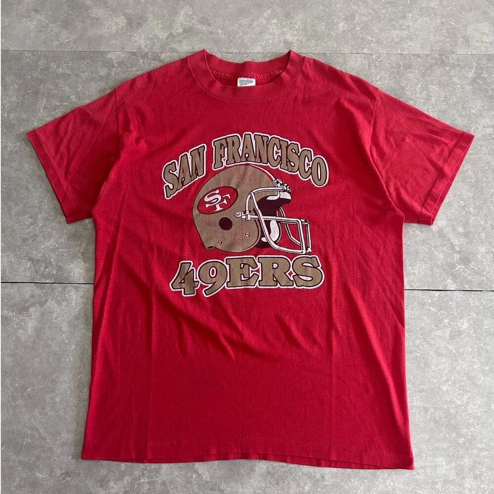 90s Vintage San Francisco 49ers Helmet RedT Shirt Size L